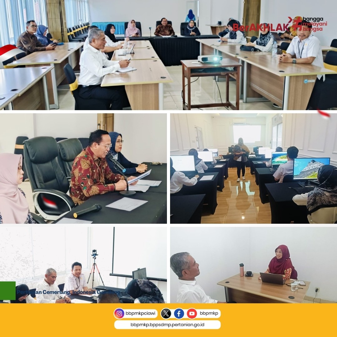 kEMENTERIAN PERTANIAN MELALUI BBPMKP GELAR UJI KOPMPETENSI   ASSESMENT JF ANALIS APBN DAN JFAA