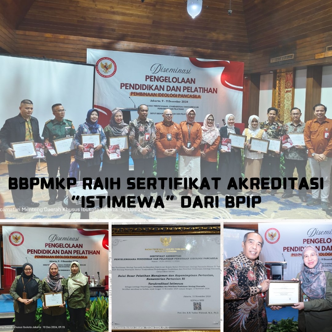 BBPMKP Raih Sertifikasi Akreditasi  ISTIMEWA  dari BPIP