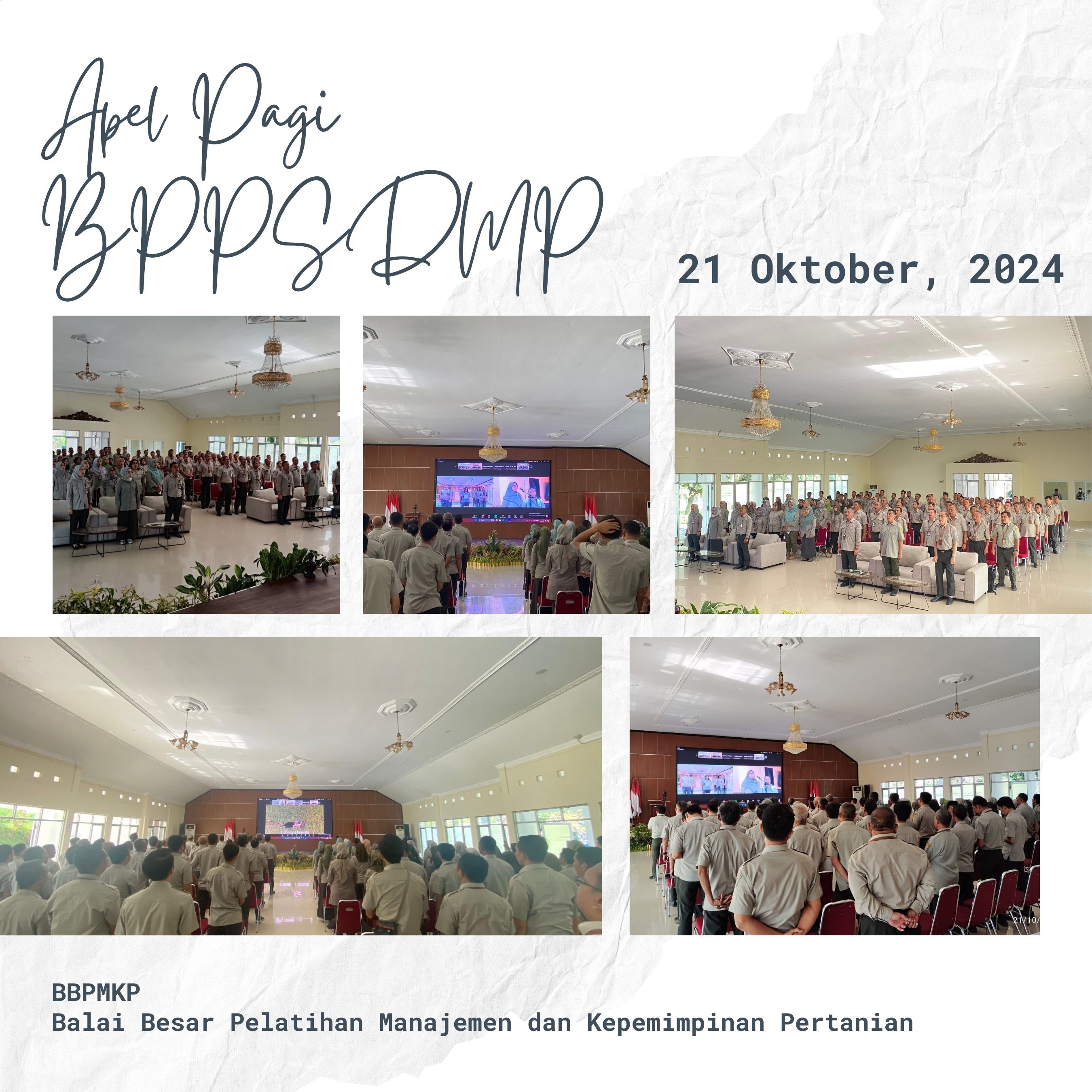 Kegiatan Apel Lingkup Badan Penyuluhan dan Pengembangan SDM Pertanian   Senin, 21 Oktober 2024